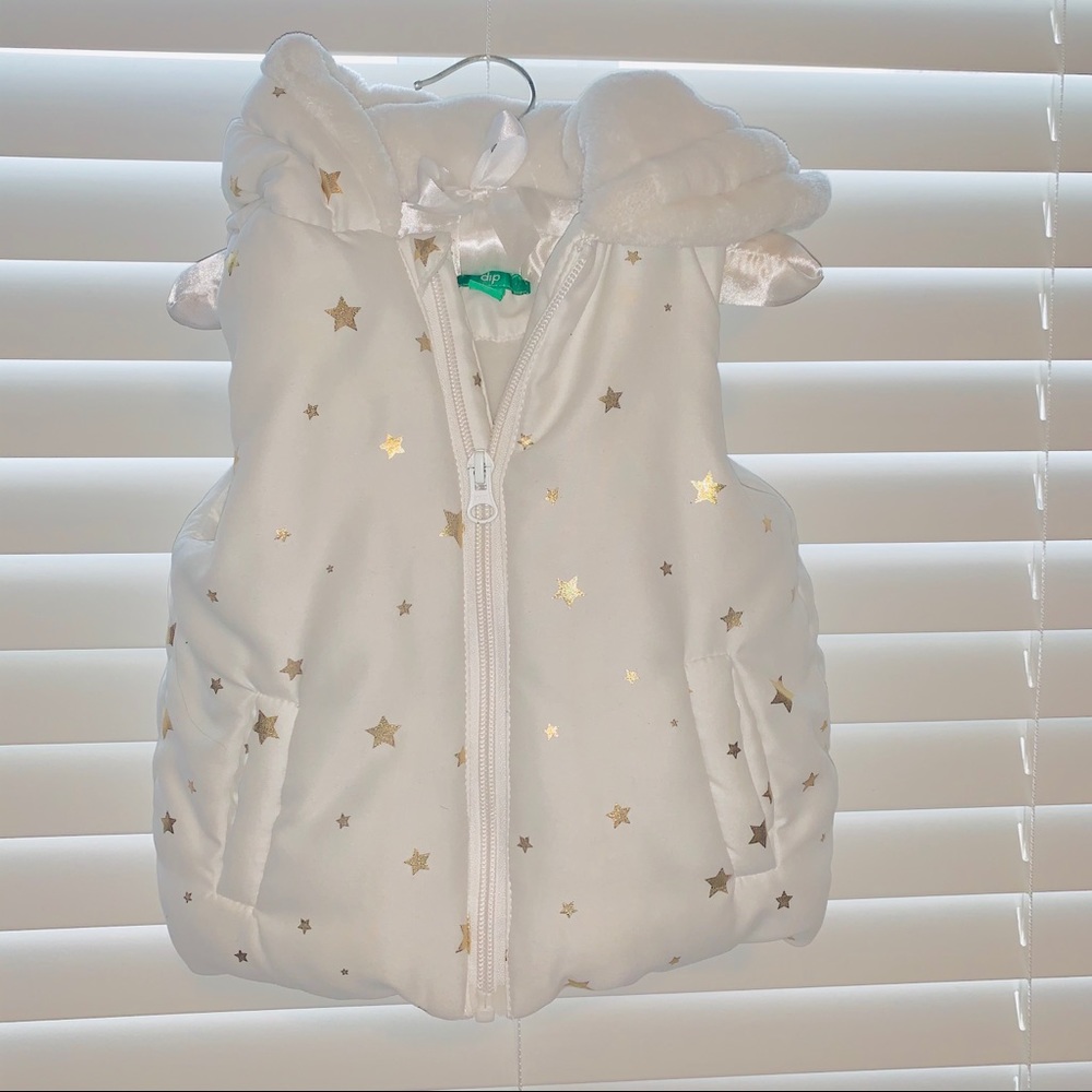 Dip White Puffer Vest for Toddlers